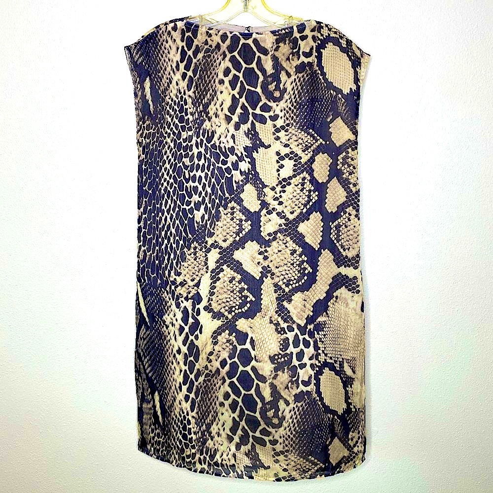 ANN MASHBURN Reptile Print Sheath Dress